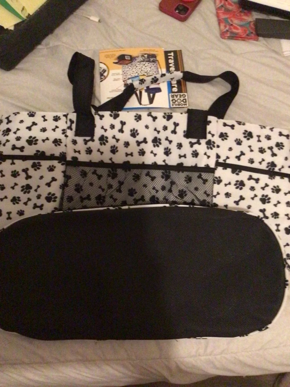 Mobile Dog Gear Travelware Dogssentials Tote Food Carrier & Clear Zip Wristlet